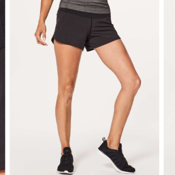 Lululemon Run Times Short II 4" Black (First Release) W7AK0S Summer Athleisure - Picture 1 of 10